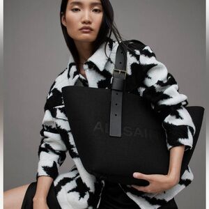All Saints Black Felt Women's Tote
